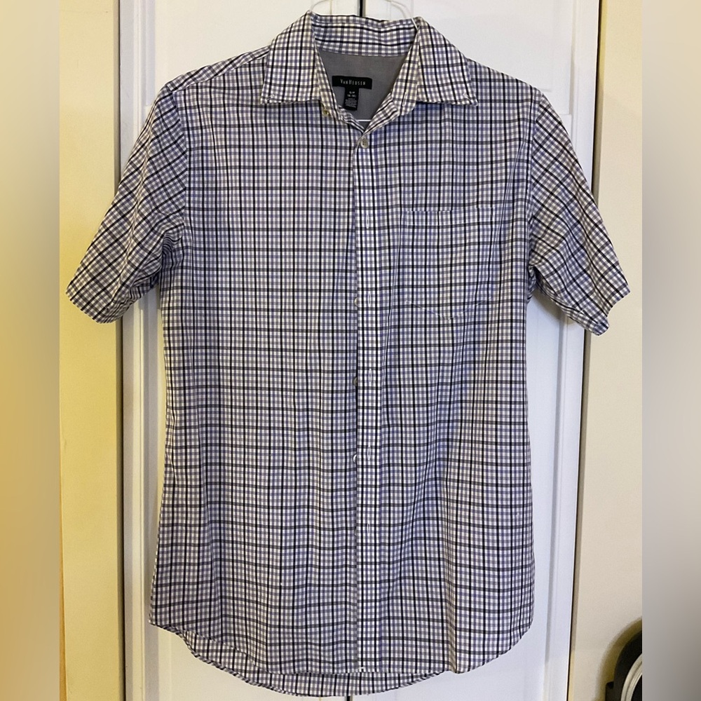 ❌LAST CALL❌ Van Heusen Short Sleeve Plaid Dress Shirt